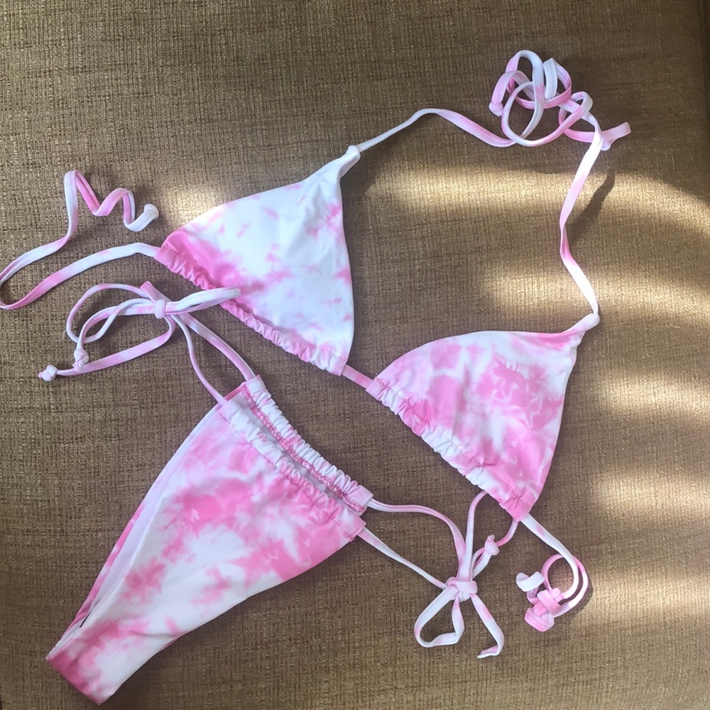 Ivy Pink Tie Dye Bikini Set